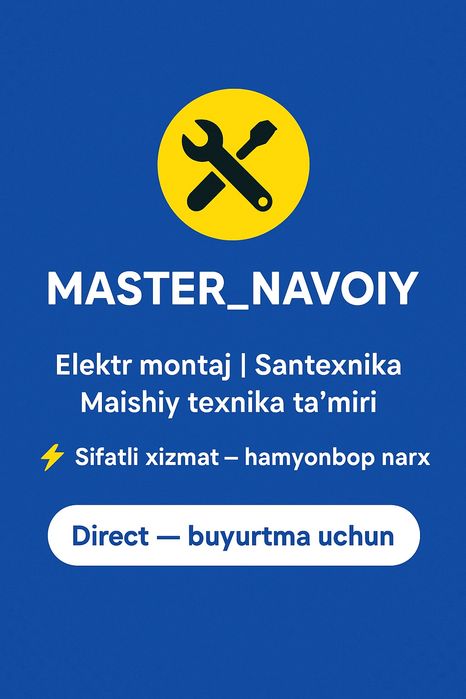 Santexnik va Elektrik Xizmati – Navoiy viloyati bo‘ylab