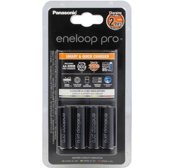 Panasonic Eneloop Pro аккумуляторные батарейки с зарядкой: 50 у.е ...