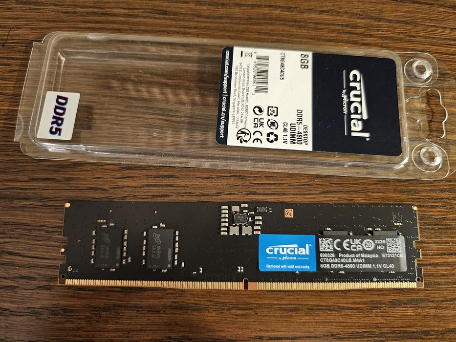 Crucial DDR5 RAM 8gb 4800MHz рам памет  за компютър