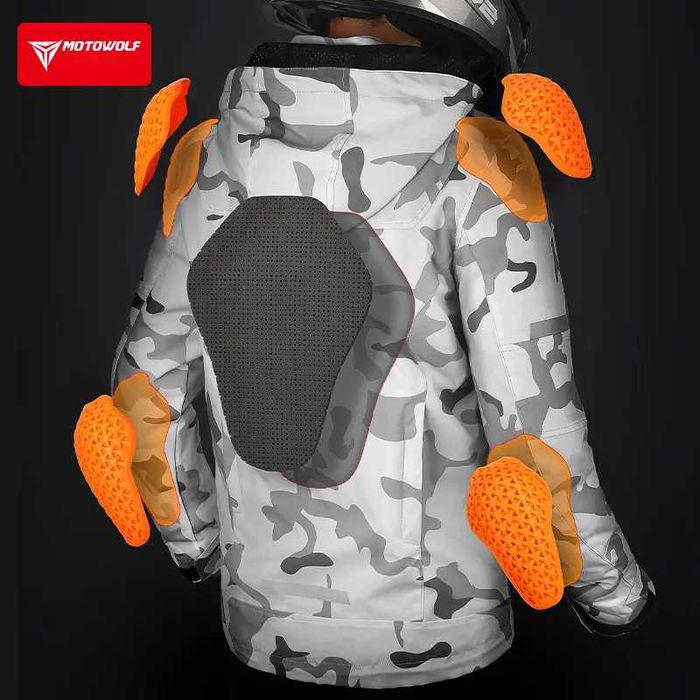 Geaca moto impermeabila protectii umeri coate spate certificate CE