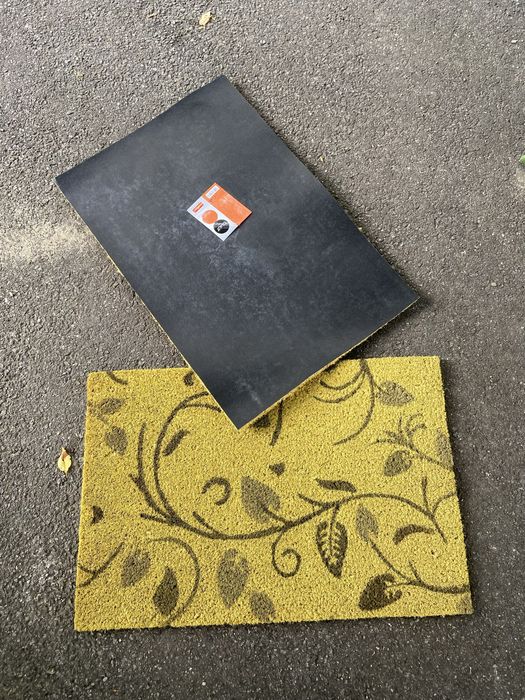 2buc.Pres intrare 40x60cm, din cocos/PVC, fabric.India, nou/eticheta.