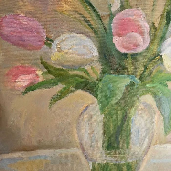 Картина "Тюльпаны в полдень" холст масло