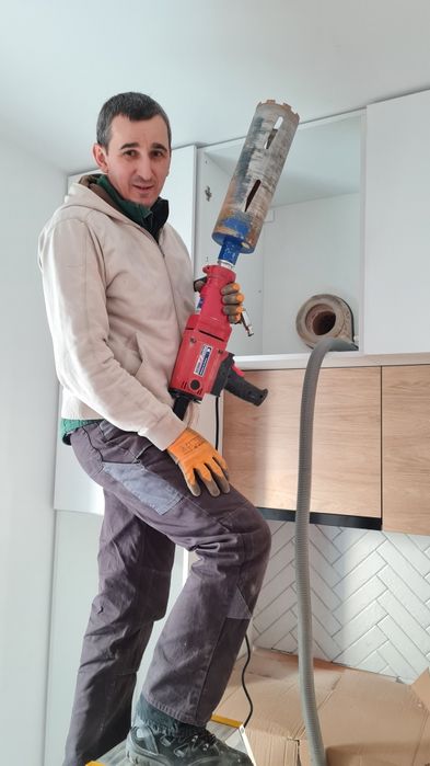 Gaura HOTA Centrala Carota Ventilatie Clima Cos Semineu Tăiere beton