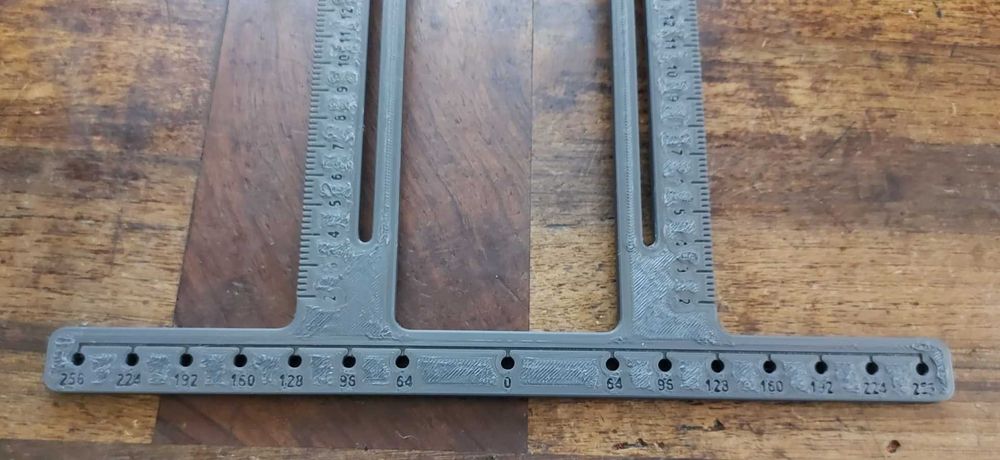 Sablon mobila marcare manere 64-256mm (7 marimi) distanta 35-244mm