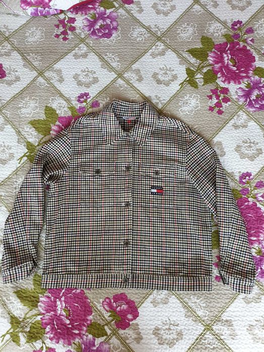 Jacheta camasa bumbac carouri Tommy Hilfiger Zara Massimo Dutti