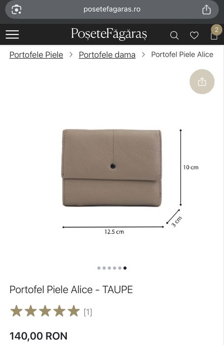 portofel piele naturala posete fagaras taupe