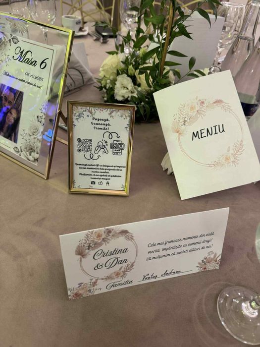 Papetărie Nuntă Premium – Invitații Luxury + Meniuri & Plicuri