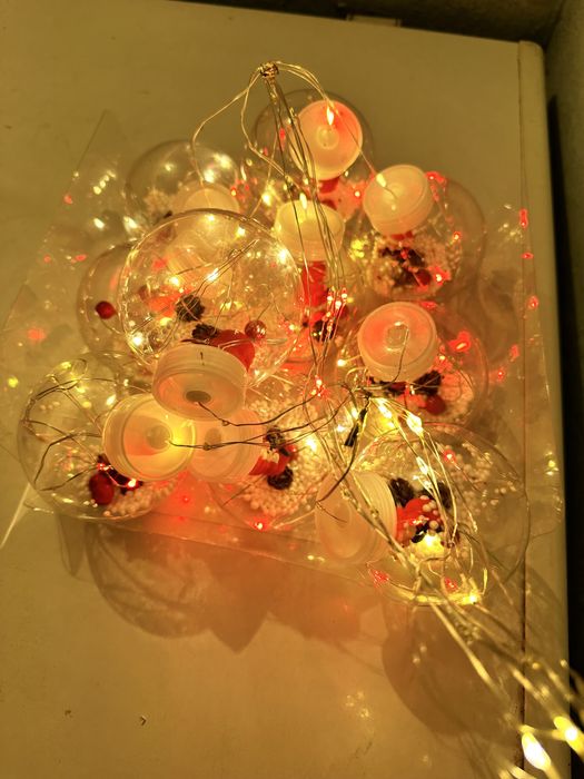 новогодние гирлянды и игрушки