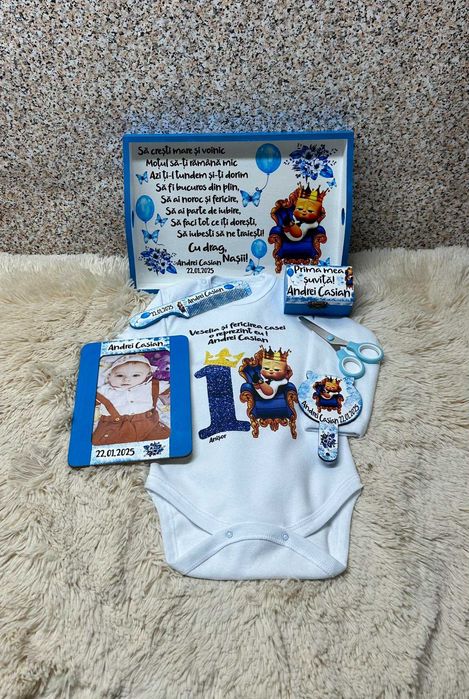 Set tăviță personalizată pentru moț – Aniversare 1 an