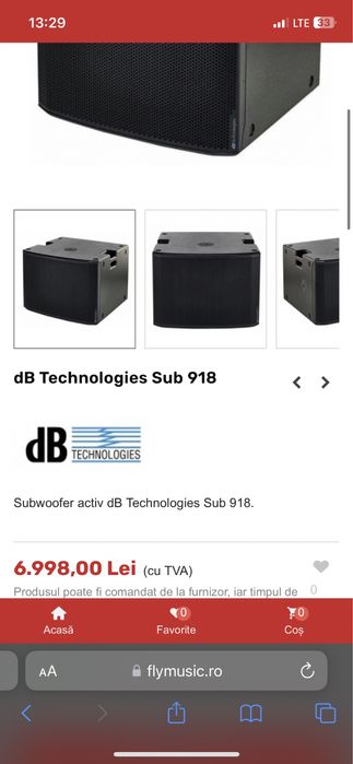 Subwoofere db tehnologies 918.