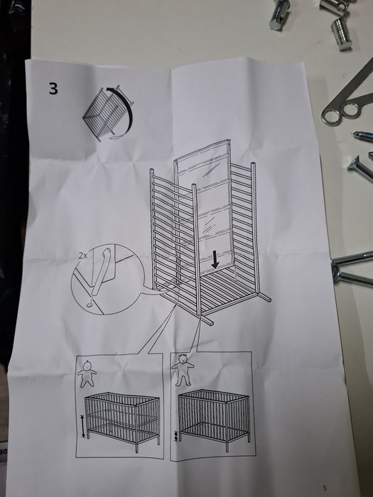 Pătuț pentru copii (fără saltea )din lemn