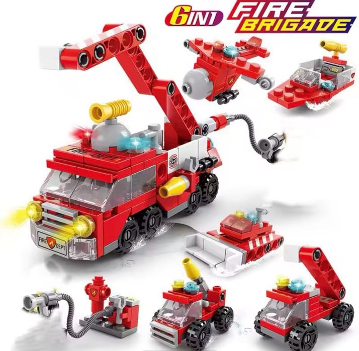 Нови конструктори тип лего полиция, пожарна, строителни машини
