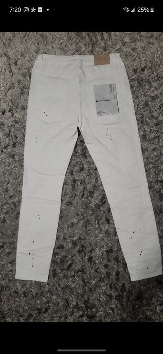 Blugi Purple Albi (Mărimea 44 EUR)