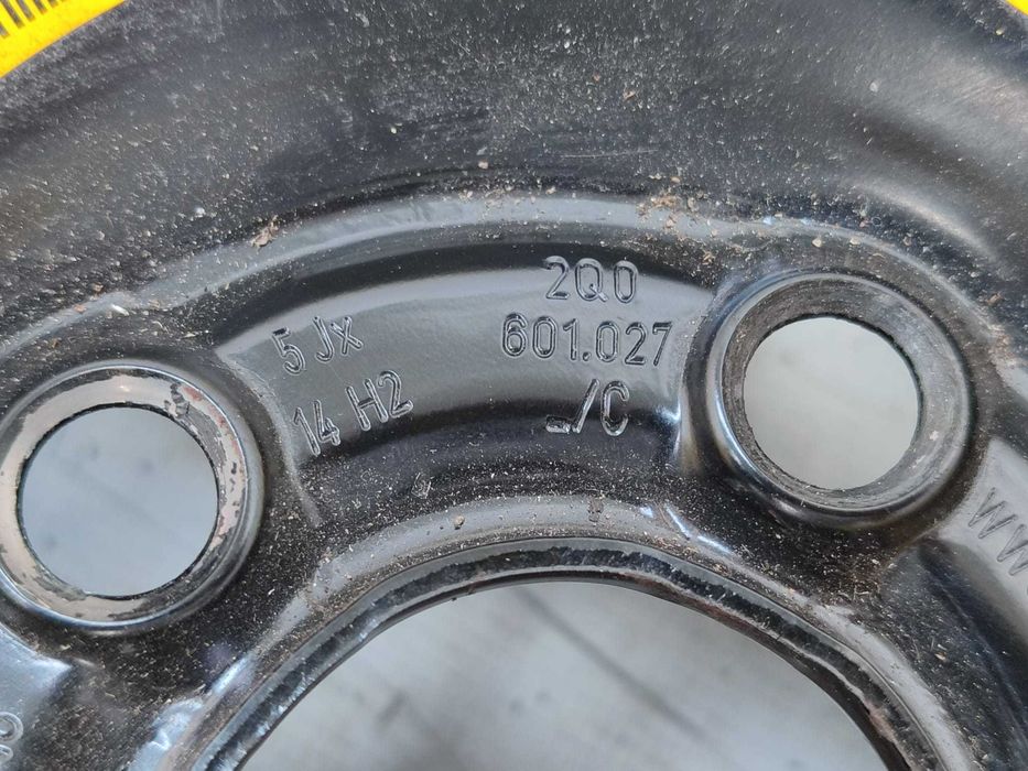 Roată de rezervă slim 5x100 185/70 R14 DOT 1118 Seat Ibiza V (KJ) (2017-2026) Cod:2Q0601027 (3D)