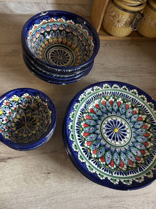 Посуда глина национальный узор