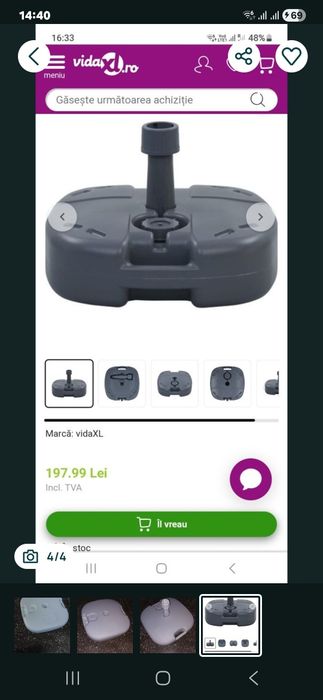 Suport din plastic pentru umbrela