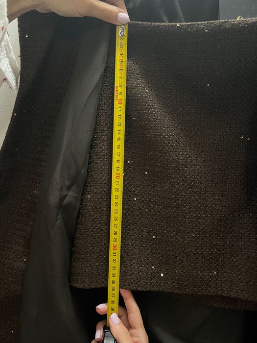 Сет в кафяво с пола и блейзър