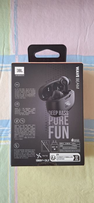 Безжични слушалки JBL - Wave Beam, TWS, черни