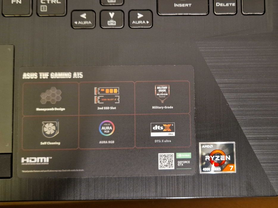 Laptop ASUS TUF Gaming A15 | Ryzen 7 4800H | Nvidia GeForce GTX 1660Ti