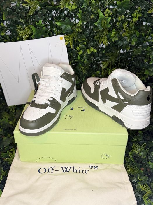 Adidasi/Sneakers Off-White OOO green and white | dustbag | MM2