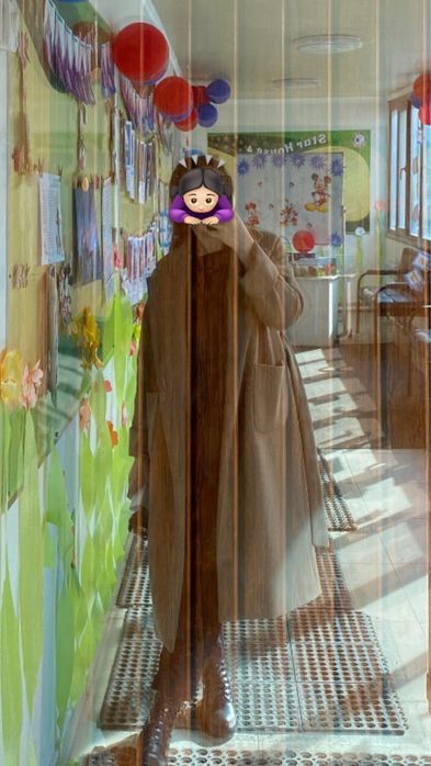 Пальто коричневое