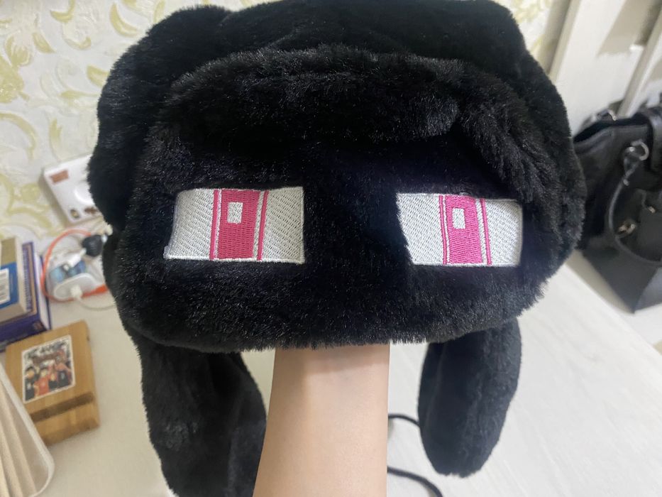 Шапка ушанка эндер мен