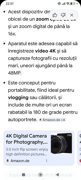 Aparat foto  pentru blog