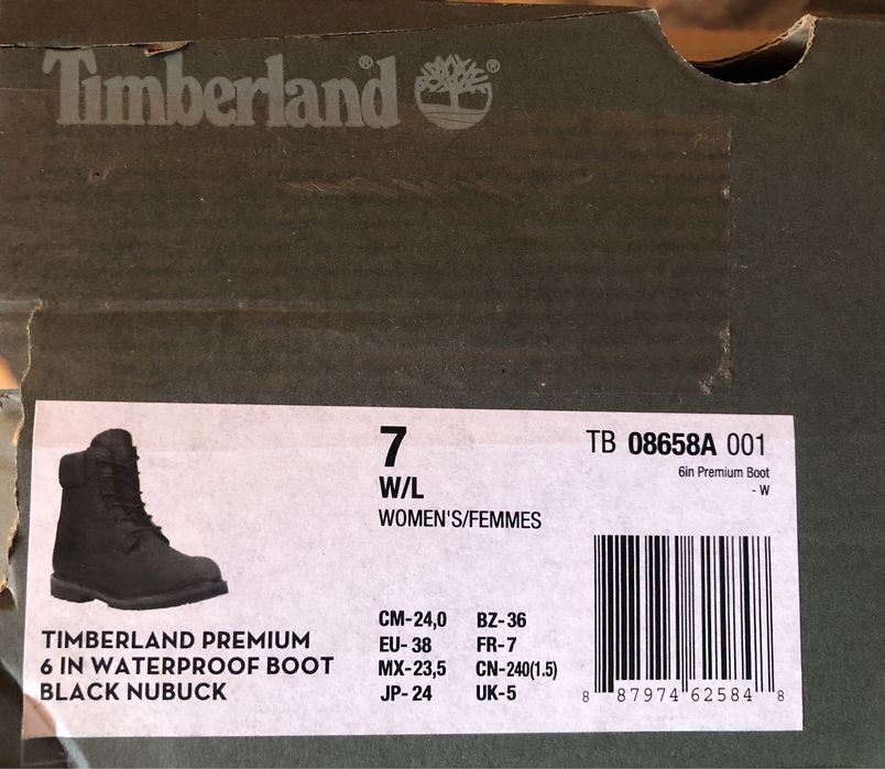 TIMBERLAND 6-Inch Premium Boots ОРИГИНАЛНИ дамски боти/кубинки 38/24см
