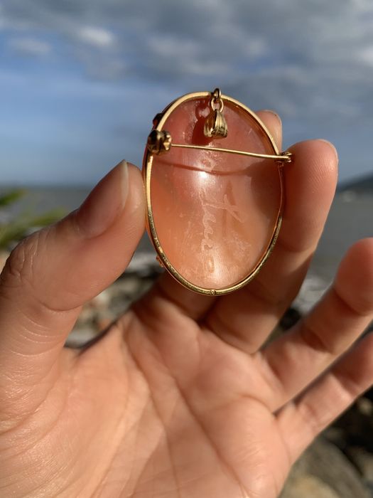 Винтажные камеи из ракушек