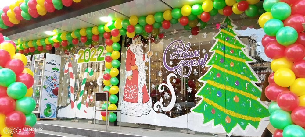 Yangi yil oynaga rasm chizamiz Rassom Рисовать Новый год окно Художник