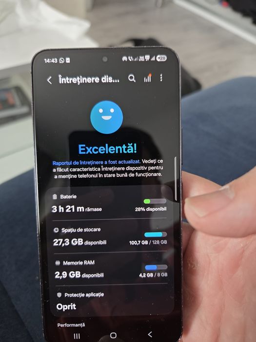 Vând telefon Samsung S22 Phantom Black 5G 128GB