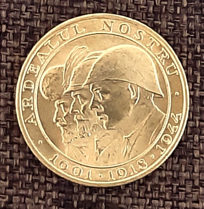 Moneda AUR 20 lei 1944 Ardealul Nostru MS64, MS63,  AUTENTIFICATE