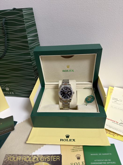 Ceas Rolex DATEJUST 40mm/Silver/Black Dial