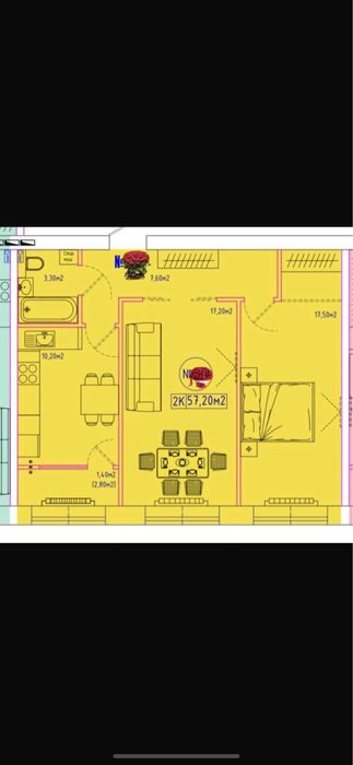 Продам квартиру черновой