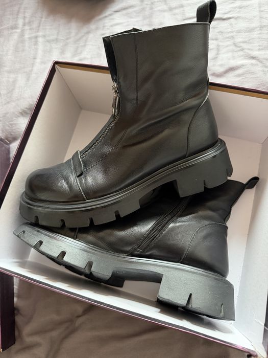 Ботинки кожаные весна