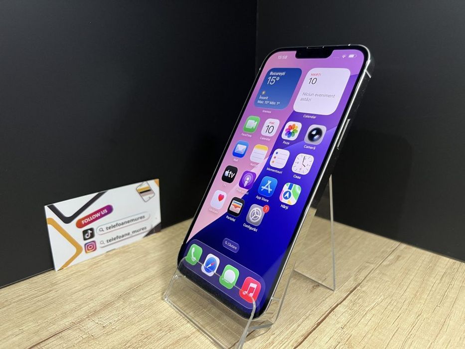 iPhone 13 Pro Max 128Gb Silver Second-Hand Bun 3 ani garanție, Telefoa
