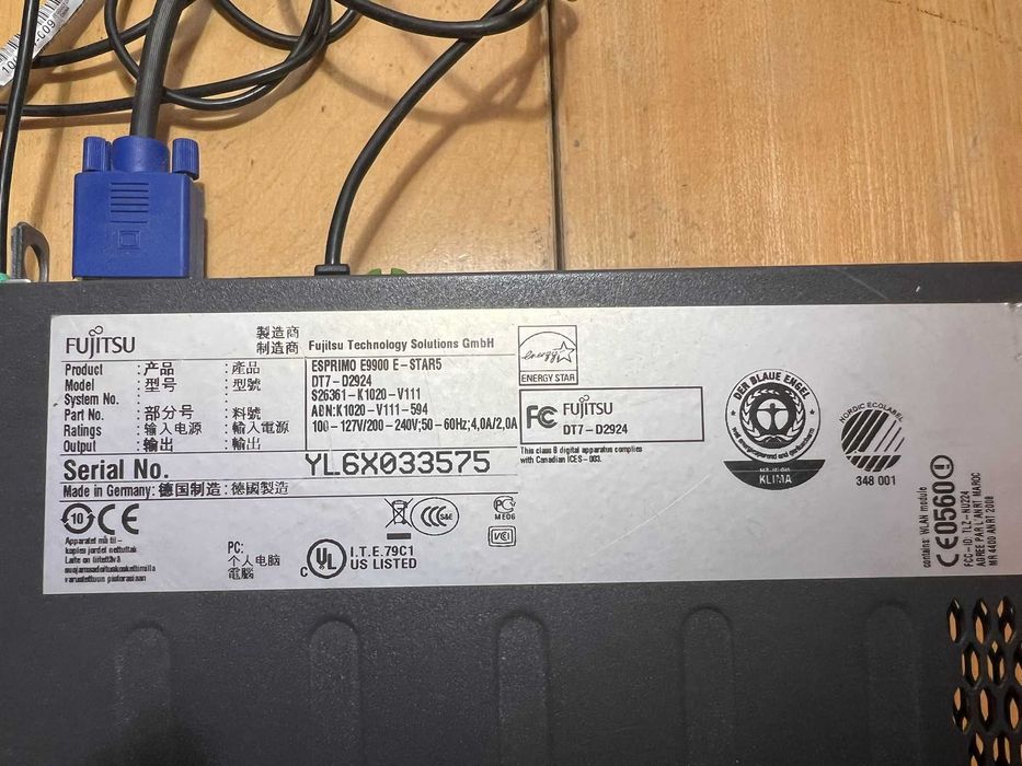 pc calculator fujitsu intel i3 8gb ram ssd 250 gb