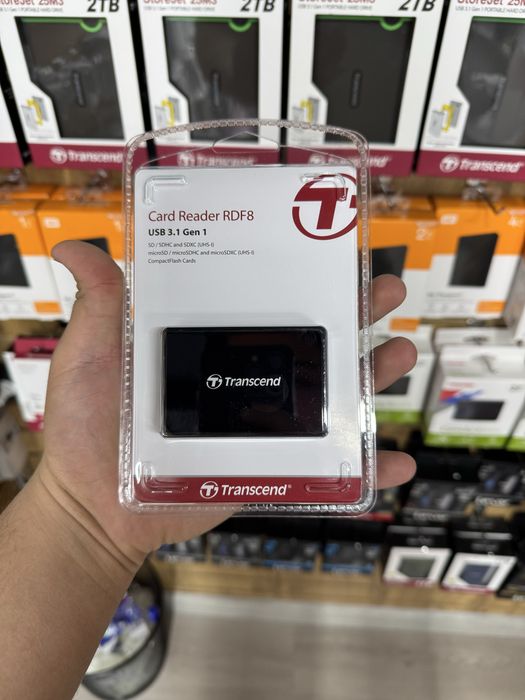 кардридер Transcend RDF8 RDC8 USB 3.1 Gen 1. Bizda optim ancha  arzon