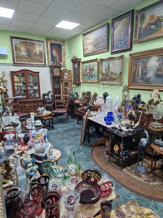 Страхотна антикварна италианска кристална купа фруктиера Мурано