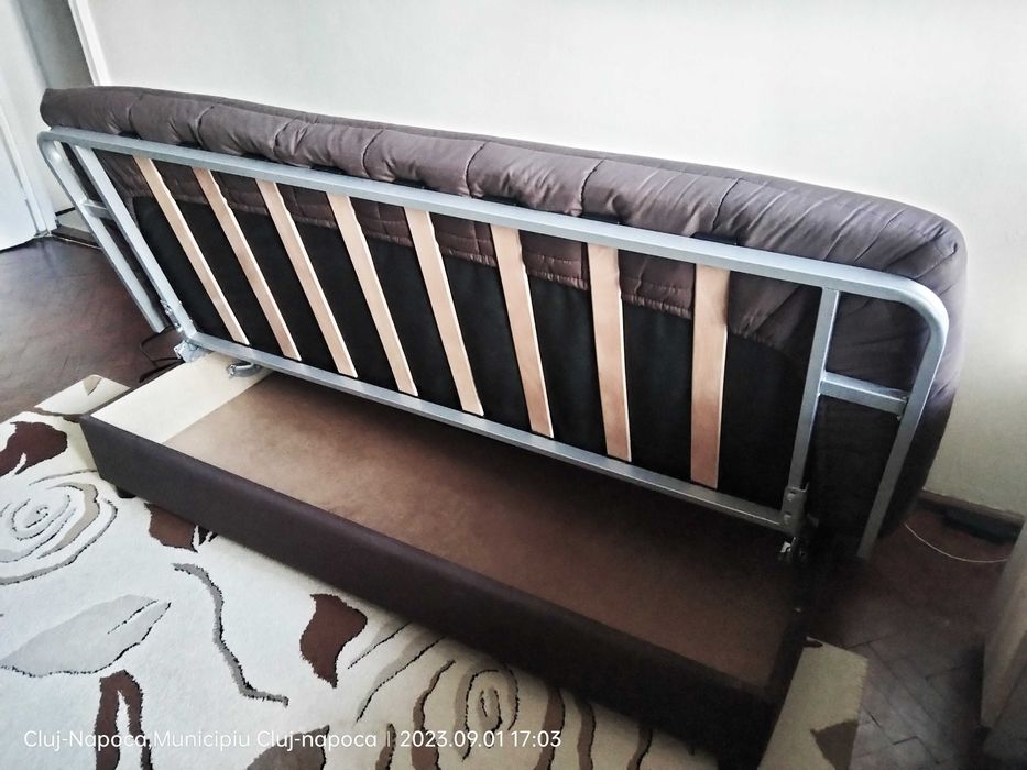 Canapea extensibila Click-Clack cu lada depozitare