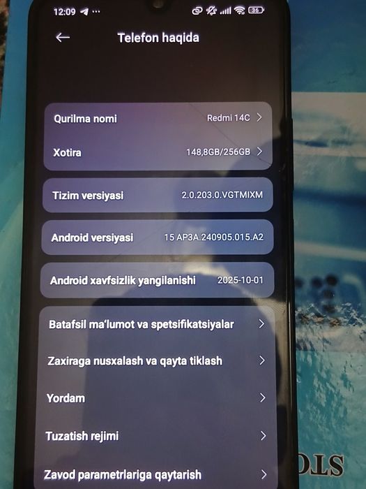 Redmi 14 S 256 gb xotira