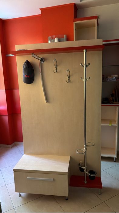 Cuier + pantofar + suport pentru umbrele – mobilier 3 în 1