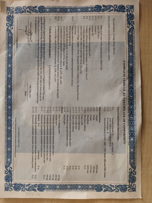 Motocicleta 125 CC Trimotor spania
