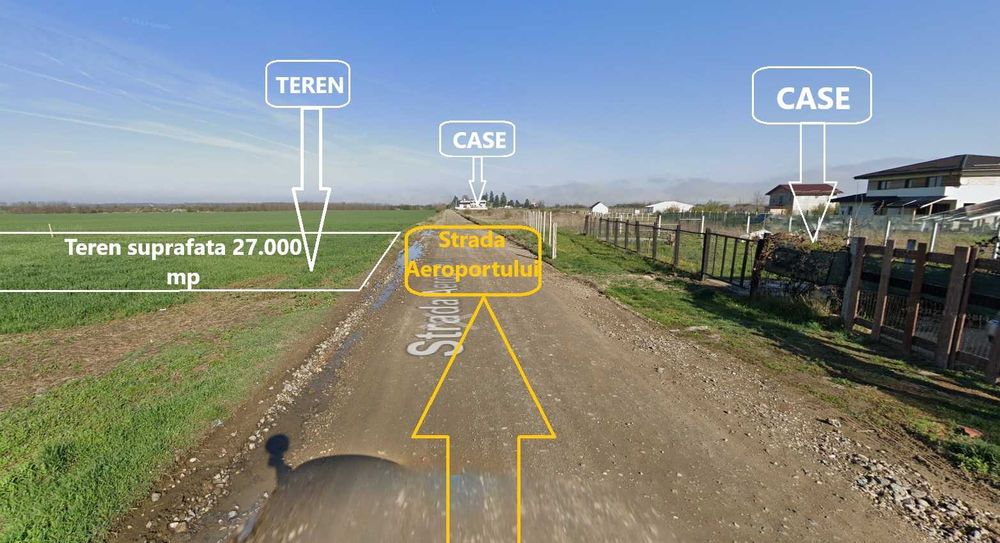 Teren Extravilan 27.373 mp – Cornetu, Str. Aeroportului | 12€/mp