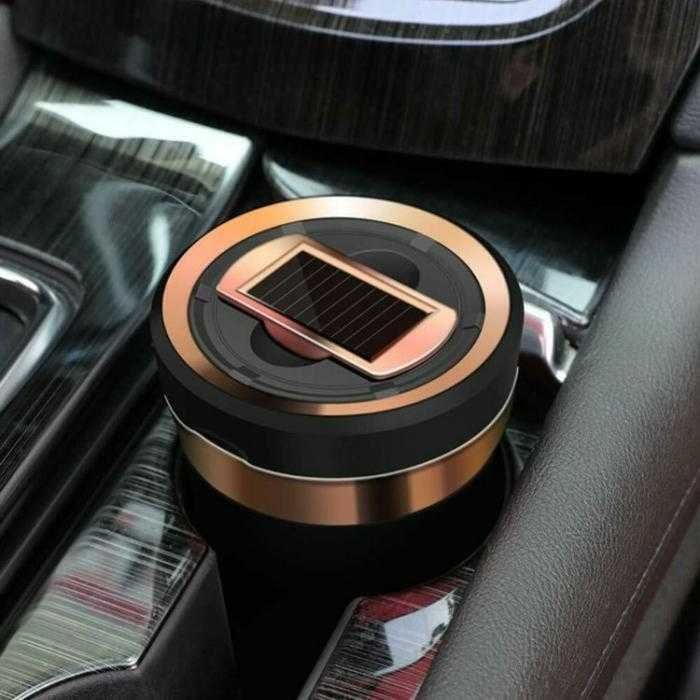 Пепелник за автомобил / кола с диод, USB зареждане и вградена запалка