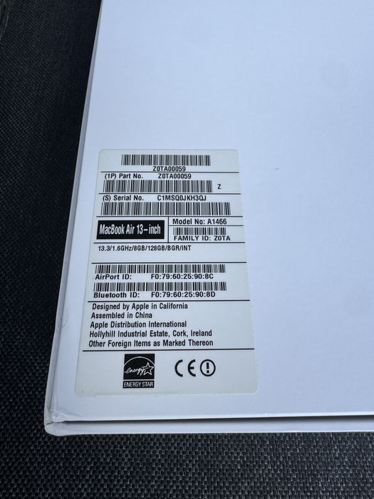 Macbook Air 13 inch - 128GB / Silver