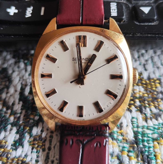 Мъжки часовник Секонда/Ракета Sekonda 17 jewels Позлатен 20 микрона