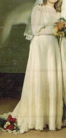 Rochie de mireasă vintage, XS, model unicat