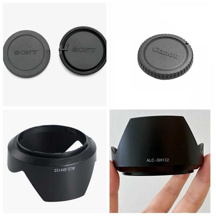 Задняя крышка объективов Sony 50мм, Canon 65мм. Бленда ALC-SH132 Sony