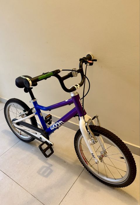 Bicicletă copii Woom 3 – ediție specială Purple/Blue +casca